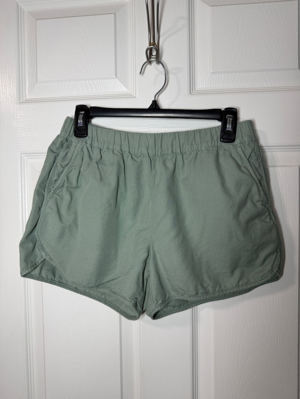Madewell Olive Green Elastic-Waist Shorts